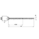 Блок ТЕН 1500Вт із термостатом (L=430mm, G1") для алюмінієвих радіаторів та водонагрівачів - Зображення 2